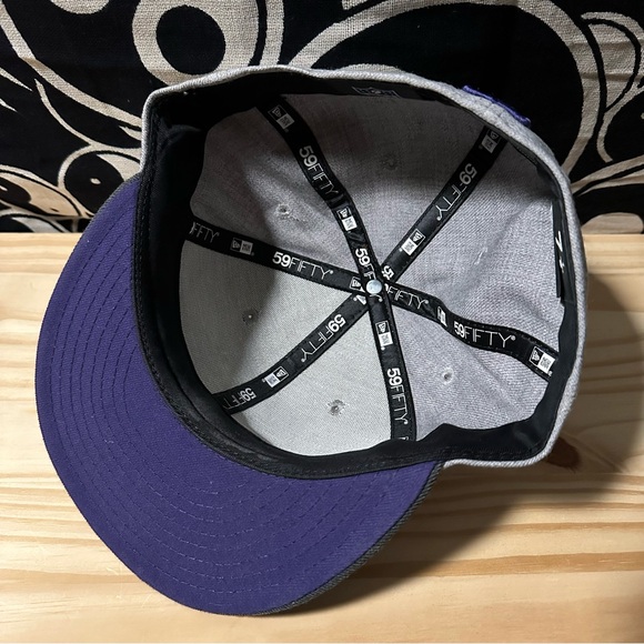 Baltimore Ravens New Era 7 1/2 Grey Purple Fitted Hat - Picture 4 of 5